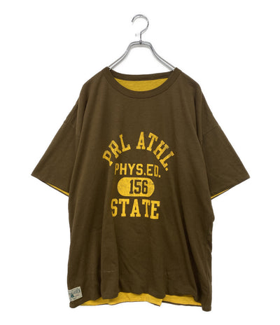 POLO RALPH LAUREN 半袖Ｔシャツ REVERSIBLE TEE BROWN×MUST メンズ SIZE - ポロ・ラルフローレン