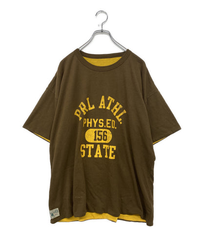POLO RALPH LAUREN 半袖Ｔシャツ REVERSIBLE TEE BROWN×MUST メンズ SIZE - ポロ・ラルフローレン