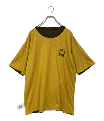 POLO RALPH LAUREN 半袖Ｔシャツ REVERSIBLE TEE BROWN×MUST メンズ SIZE - ポロ・ラルフローレン
