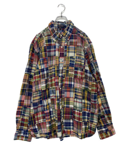 POLO RALPH LAUREN 長袖シャツ CLASSIC FIT MADRAS SHIRT パッチワーク メンズ SIZE XL ポロ・ラルフローレン
