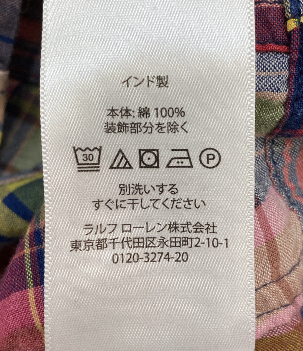 POLO RALPH LAUREN 長袖シャツ CLASSIC FIT MADRAS SHIRT パッチワーク メンズ SIZE XL ポロ・ラルフローレン
