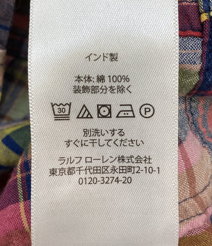 POLO RALPH LAUREN 長袖シャツ CLASSIC FIT MADRAS SHIRT パッチワーク メンズ SIZE XL ポロ・ラルフローレン