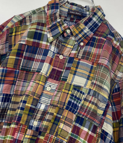POLO RALPH LAUREN 長袖シャツ CLASSIC FIT MADRAS SHIRT パッチワーク メンズ SIZE XL ポロ・ラルフローレン