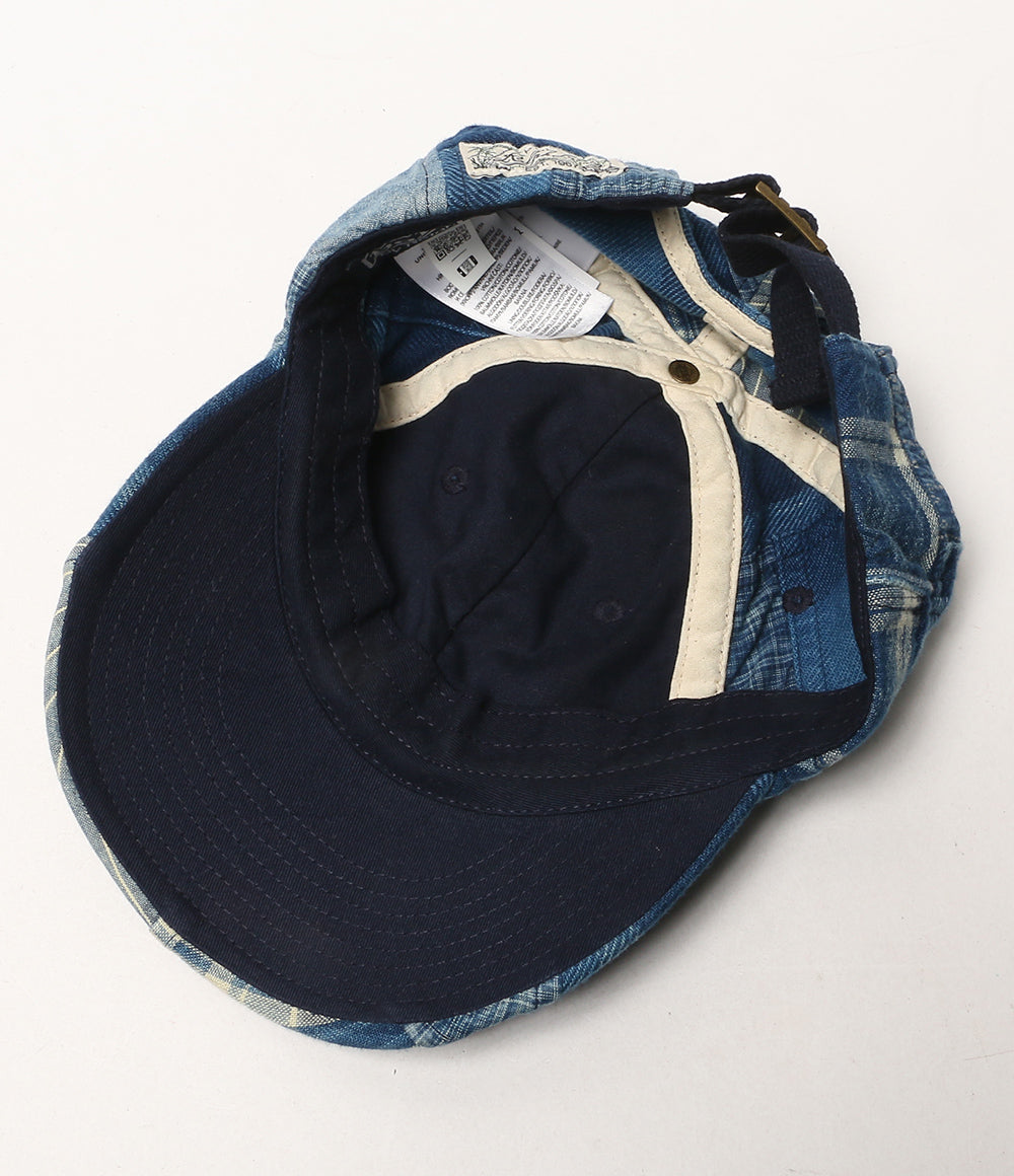 美品 POLO RALPH LAUREN キャップ INDIGO PATCHWORK BALLCAP パッチワーク メンズ SIZE ONE SIZE ポロ・ラルフローレン