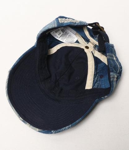 美品 POLO RALPH LAUREN キャップ INDIGO PATCHWORK BALLCAP パッチワーク メンズ SIZE ONE SIZE ポロ・ラルフローレン
