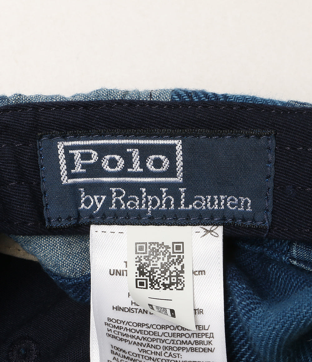 美品 POLO RALPH LAUREN キャップ INDIGO PATCHWORK BALLCAP パッチワーク メンズ SIZE ONE SIZE ポロ・ラルフローレン