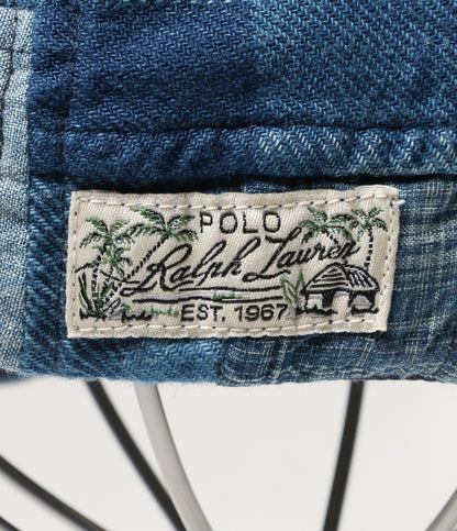 美品 POLO RALPH LAUREN キャップ INDIGO PATCHWORK BALLCAP パッチワーク メンズ SIZE ONE SIZE ポロ・ラルフローレン