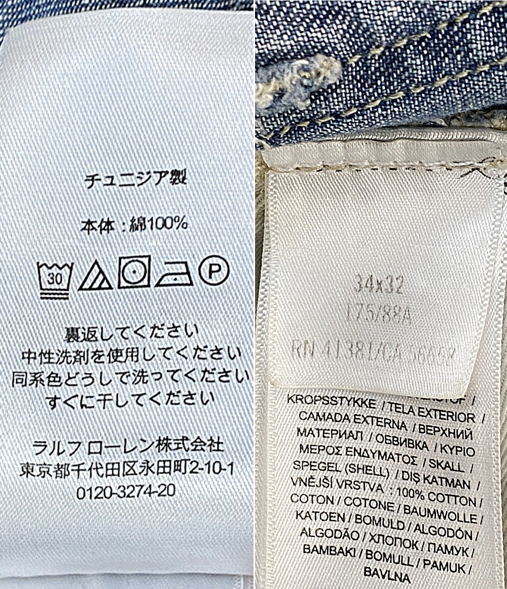 POLO RALPH LAUREN デニムパンツ CLASSIC FIT DISTRESSED JEAN ダメージ加工 メンズ SIZE 34x32 ポロ・ラルフローレン