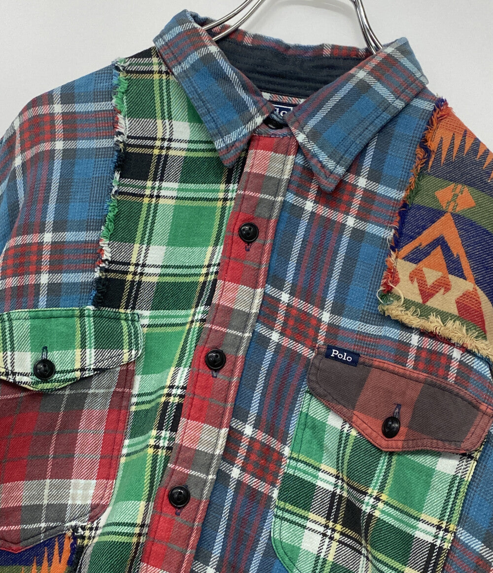 POLO RALPH LAUREN 長袖シャツ CLASSIC FIT PATCHWORK SHIRT メンズ SIZE L ポロ・ラルフローレン