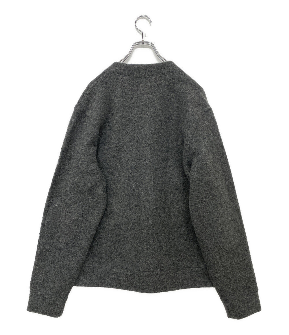 美品 POLO RALPH LAUREN フェルテッド ウールブレンド カーディガン グレー メンズ SIZE L ポロ・ラルフローレン