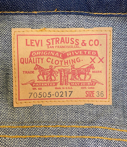 美品 LEVI'S デニムジャケット 70505-0217 復刻 USA製 BIG E ボタン裏555 メンズ SIZE 36 リーバイス