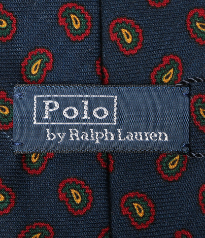 美品 RALPH LAUREN ネクタイ 1 柄 ネイビー×グリーン×レッド メンズ ラルフローレン