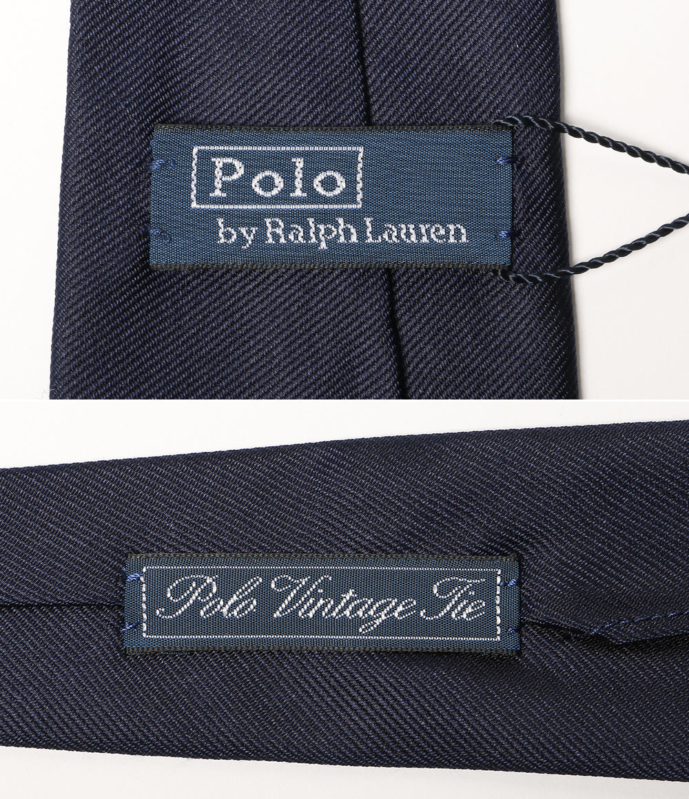 美品 RALPH LAUREN ネクタイ 7 エンブレム ネイビー×グリーン×バーガンディー メンズ ラルフローレン
