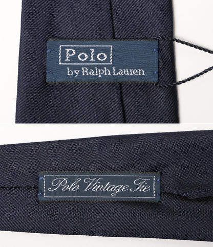 美品 RALPH LAUREN ネクタイ 7 エンブレム ネイビー×グリーン×バーガンディー メンズ ラルフローレン
