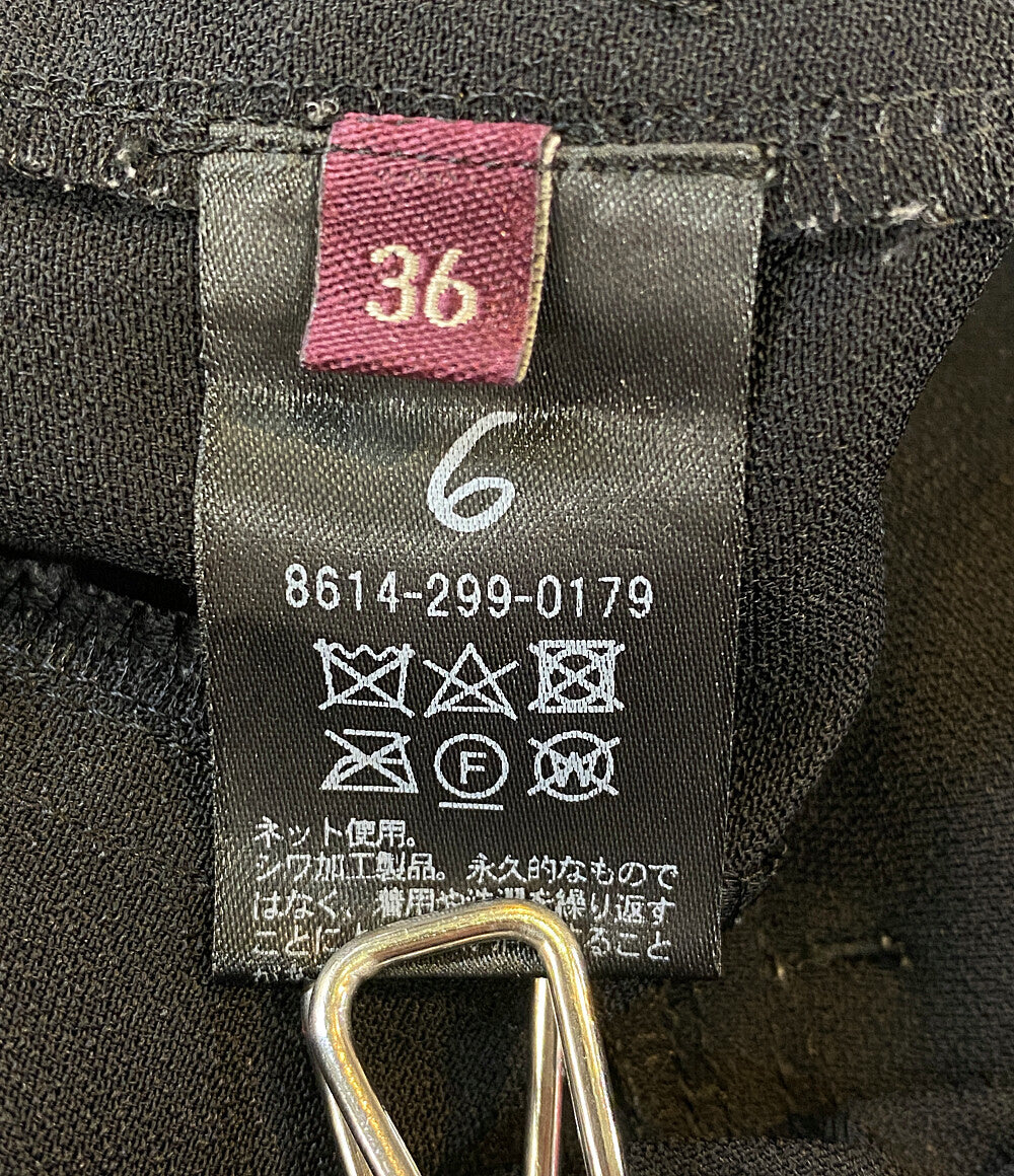 6(ROKU) ロク パンツ ×united arrows サテンパンツ ブラック 8614-299-0179 レディース SIZE 36