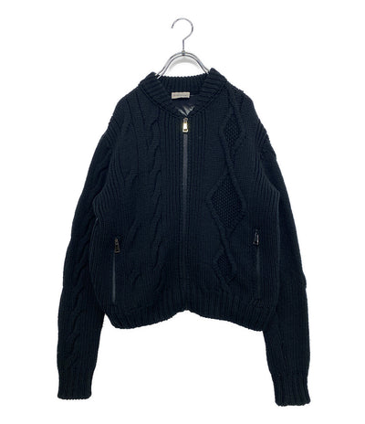 MONCLER ケーブルニット 切替ダウンジャケット I20939B00029 レディース SIZE S モンクレール