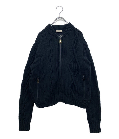 MONCLER ケーブルニット 切替ダウンジャケット I20939B00029 レディース SIZE S モンクレール