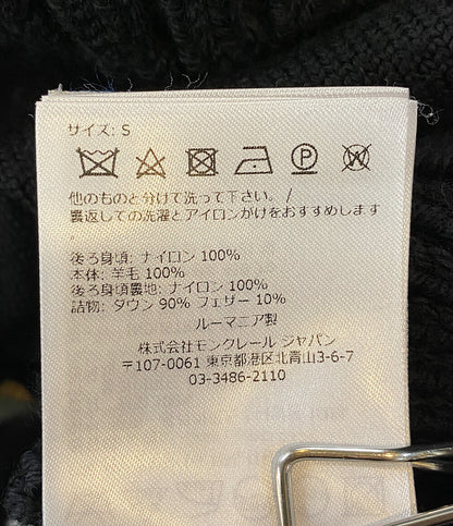 MONCLER ケーブルニット 切替ダウンジャケット I20939B00029 レディース SIZE S モンクレール