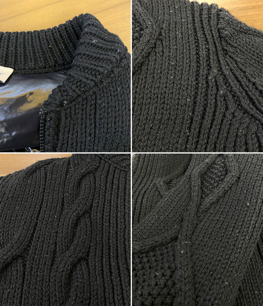 MONCLER ケーブルニット 切替ダウンジャケット I20939B00029 レディース SIZE S モンクレール