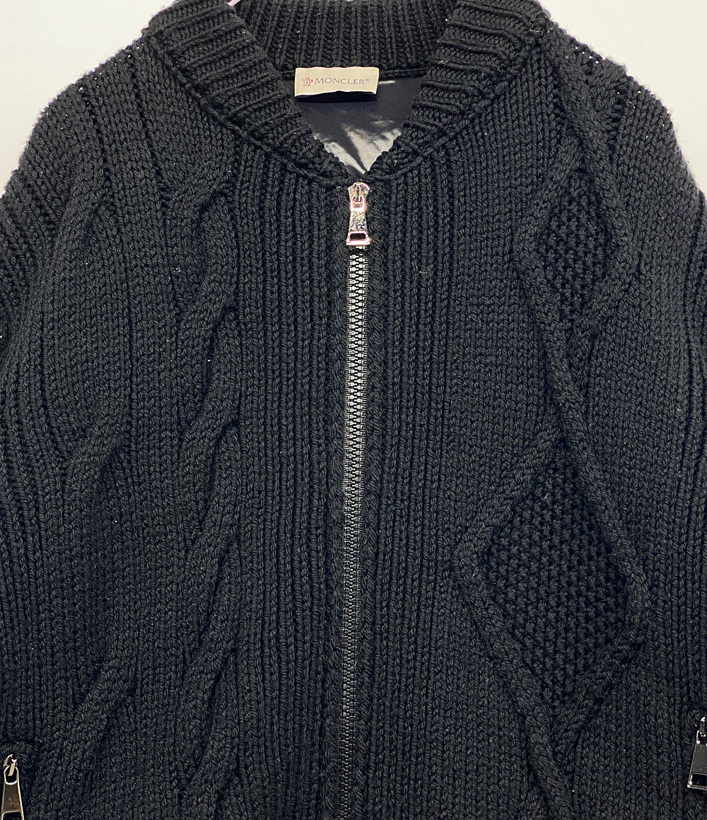 MONCLER ケーブルニット 切替ダウンジャケット I20939B00029 レディース SIZE S モンクレール