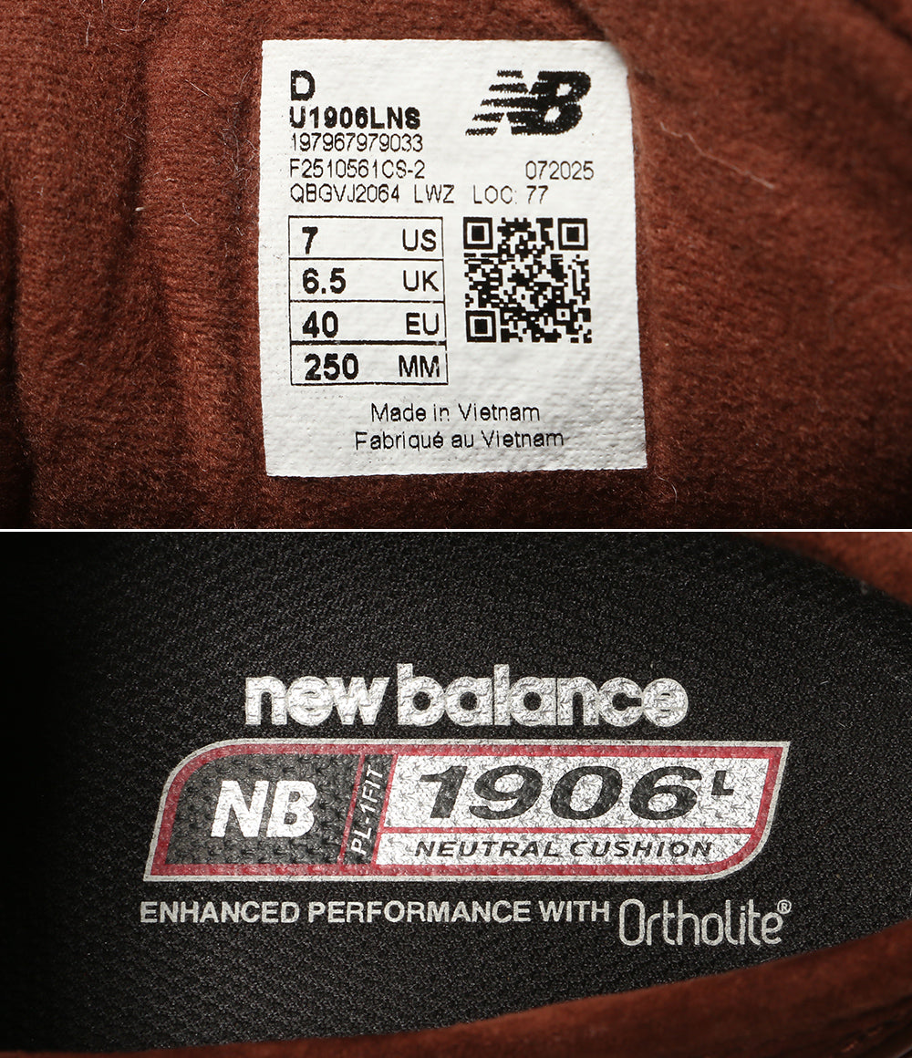 new balance ローファー スニーカー U1906LNS ブラウン スウェード メンズ SIZE 25cm ニューバランス