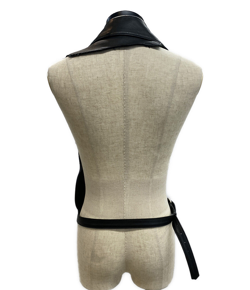 YUKI HASHIMOTO ユウキハシモト カットオフライダース 20ss レザー 201-01-0303BK メンズ SIZE -