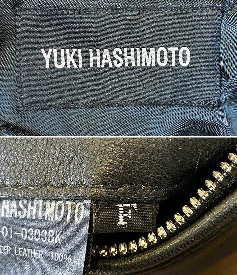 YUKI HASHIMOTO ユウキハシモト カットオフライダース 20ss レザー 201-01-0303BK メンズ SIZE -