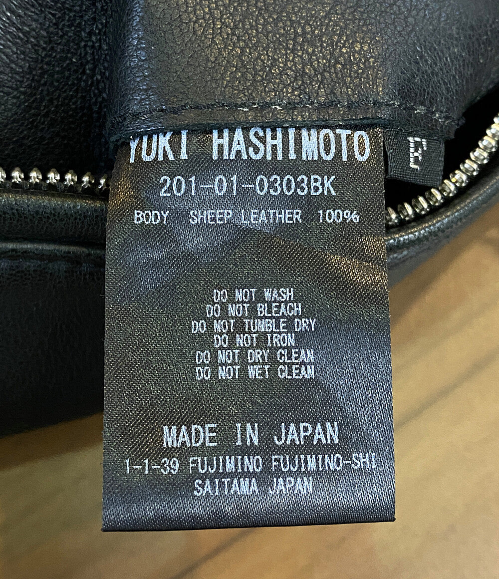 YUKI HASHIMOTO ユウキハシモト カットオフライダース 20ss レザー 201-01-0303BK メンズ SIZE -
