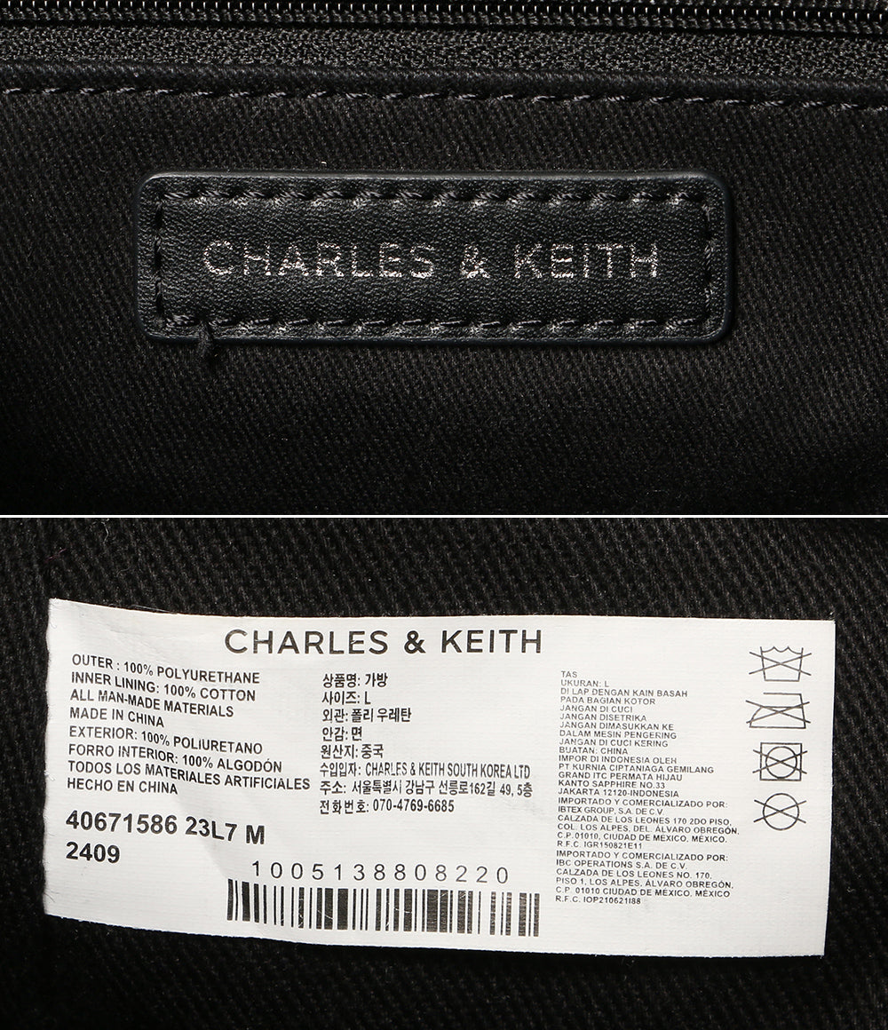 CHARLES & KEITH チャールズ＆キース ジオメトリックトートバッグ ナスリン レディース