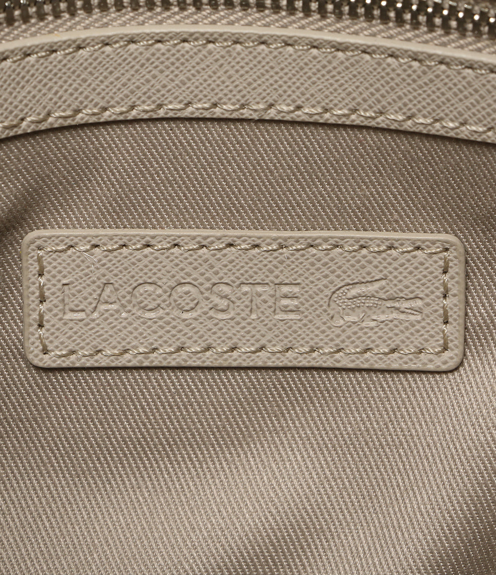 LACOSTE ショルダーバッグ レザー ボルドー レディース ラコステ