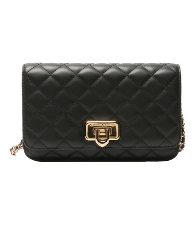 美品 Charles&Keith ショルダーバッグ キルティング ブラック レディース チャールズ&キース