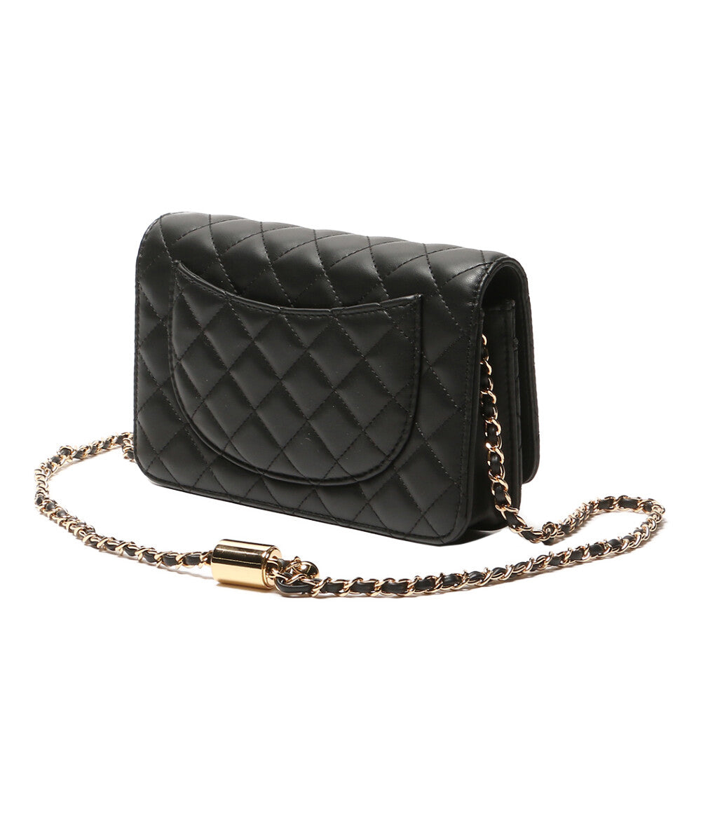 美品 Charles&Keith ショルダーバッグ キルティング ブラック レディース チャールズ&キース