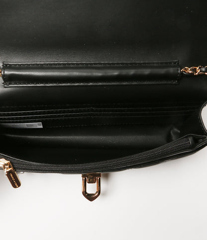美品 Charles&Keith ショルダーバッグ キルティング ブラック レディース チャールズ&キース