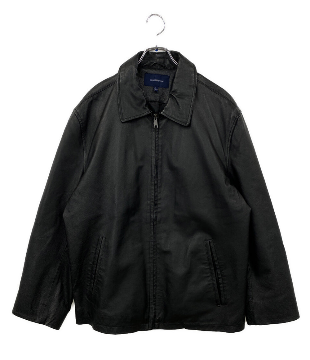 Croft&Barrow クロフトバロー レザージャケット ブラック メンズ SIZE L