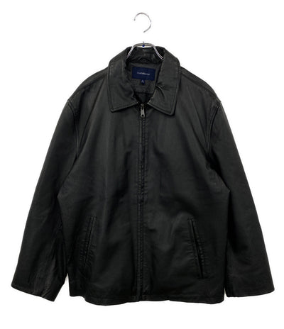 Croft&Barrow クロフトバロー レザージャケット ブラック メンズ SIZE L