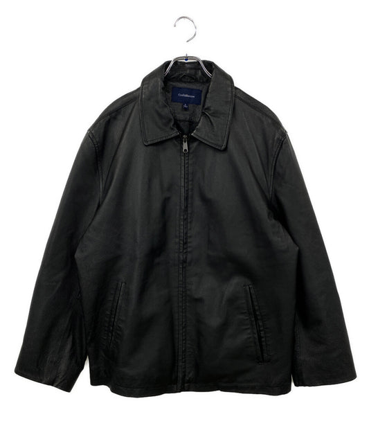 Croft&Barrow クロフトバロー レザージャケット ブラック メンズ SIZE L