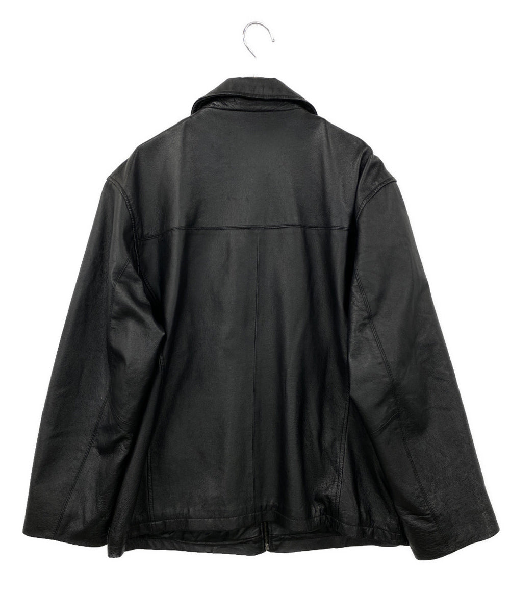 Croft&Barrow クロフトバロー レザージャケット ブラック メンズ SIZE L