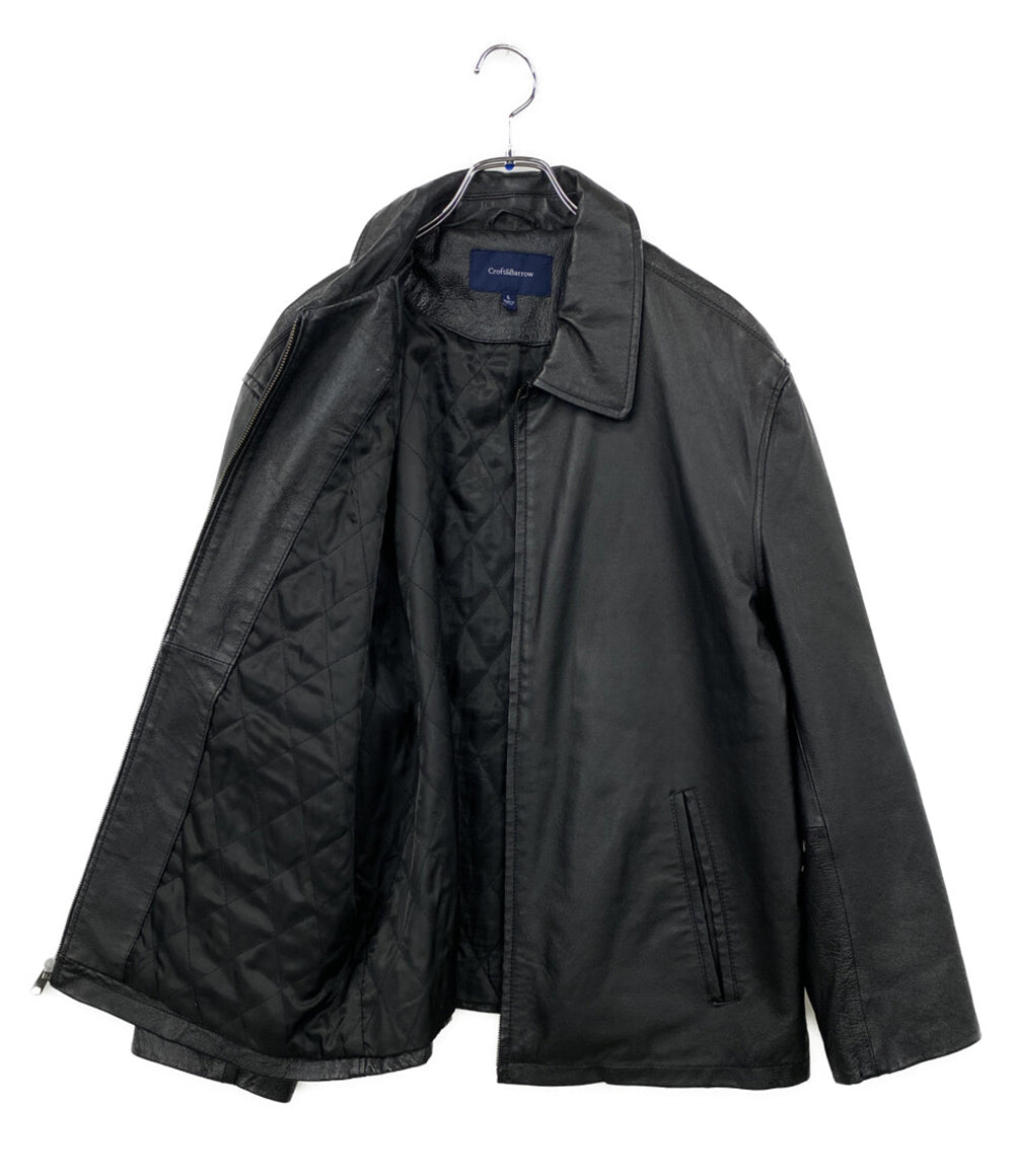 Croft&Barrow クロフトバロー レザージャケット ブラック メンズ SIZE L