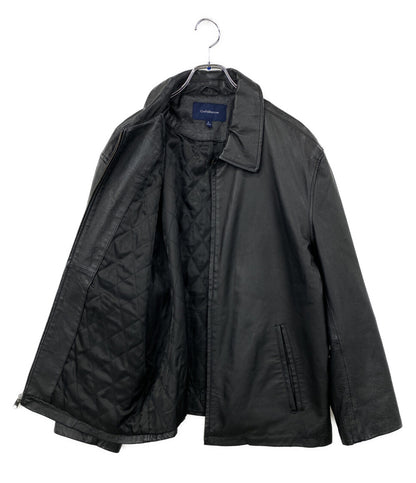 Croft&Barrow クロフトバロー レザージャケット ブラック メンズ SIZE L