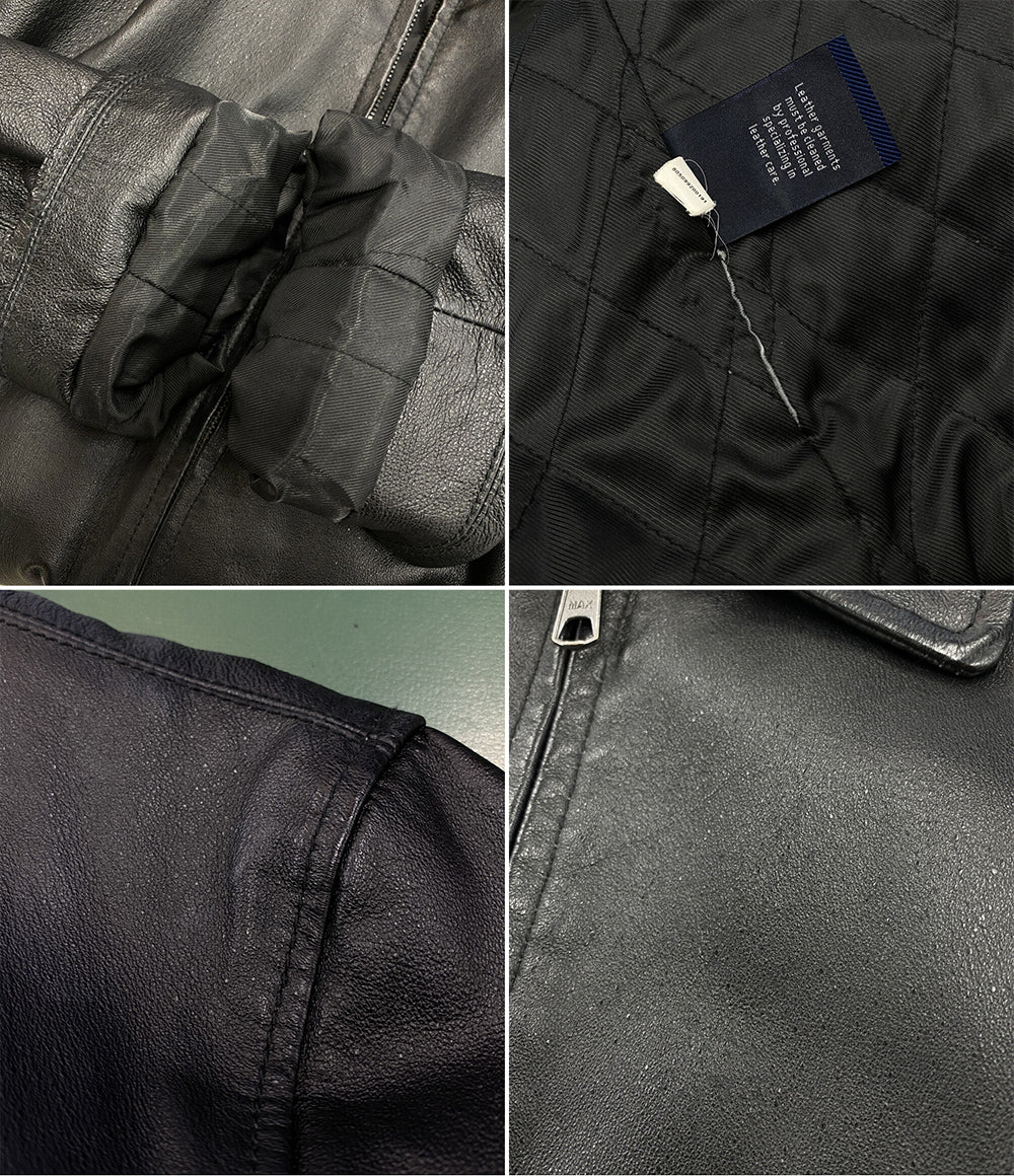 Croft&Barrow クロフトバロー レザージャケット ブラック メンズ SIZE L