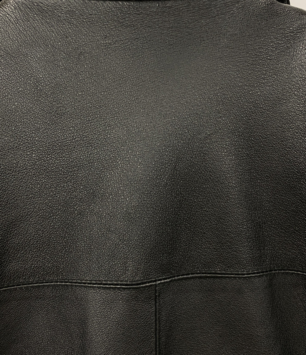 Croft&Barrow クロフトバロー レザージャケット ブラック メンズ SIZE L