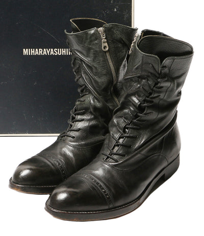 MIHARA YASUHIRO レースアップレザーブーツ 11AW ツイスト メンズ SIZE 27.5 ミハラヤスヒロ