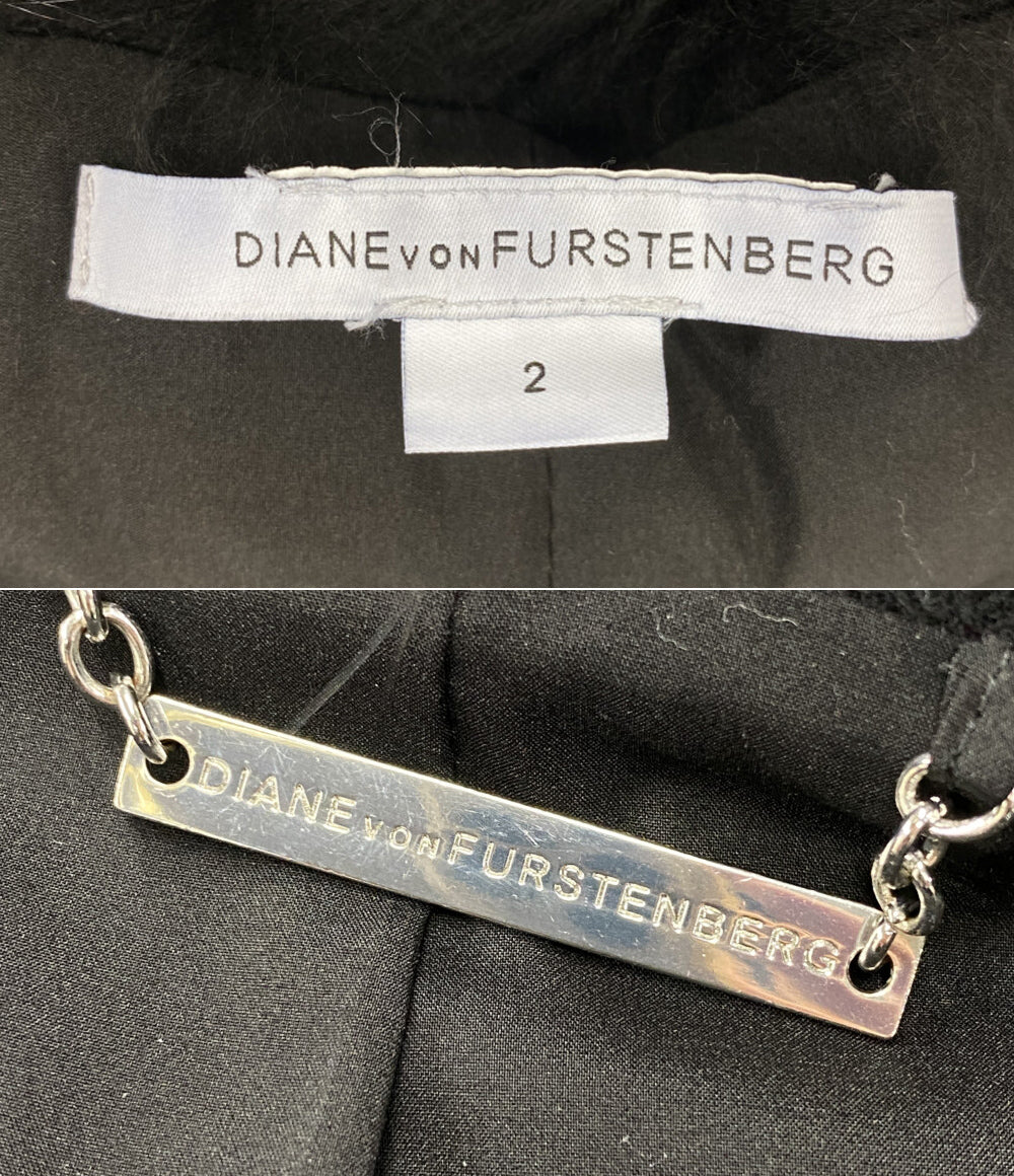 DIANE von FURSTENBERG ファーコート BLK レディース SIZE 2 ダイアンフォンファステンバーグ