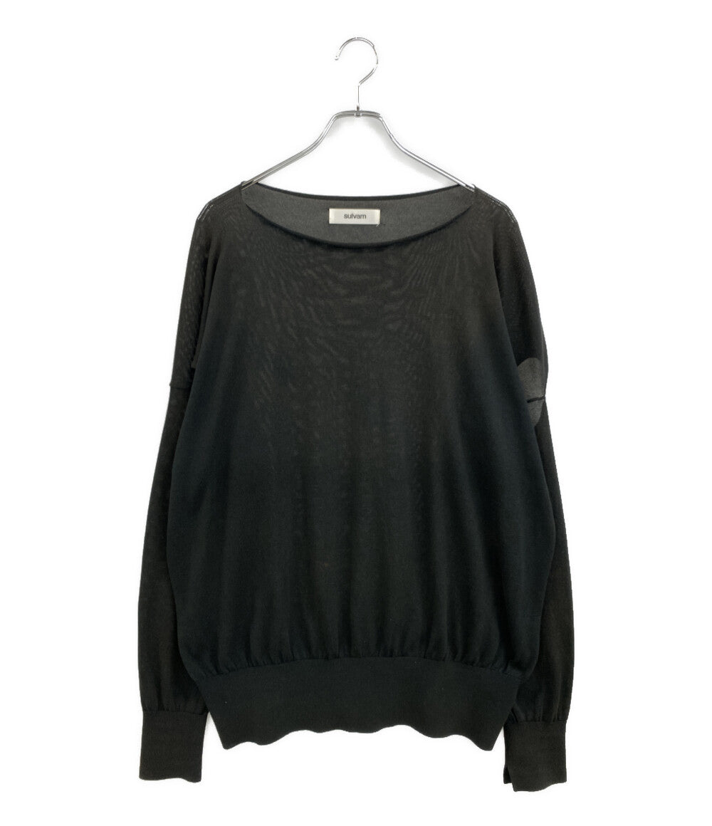 sulvam ニット シースルーオーバーサイズニット 23SS sr-k01-800 メンズ SIZE M サルバム