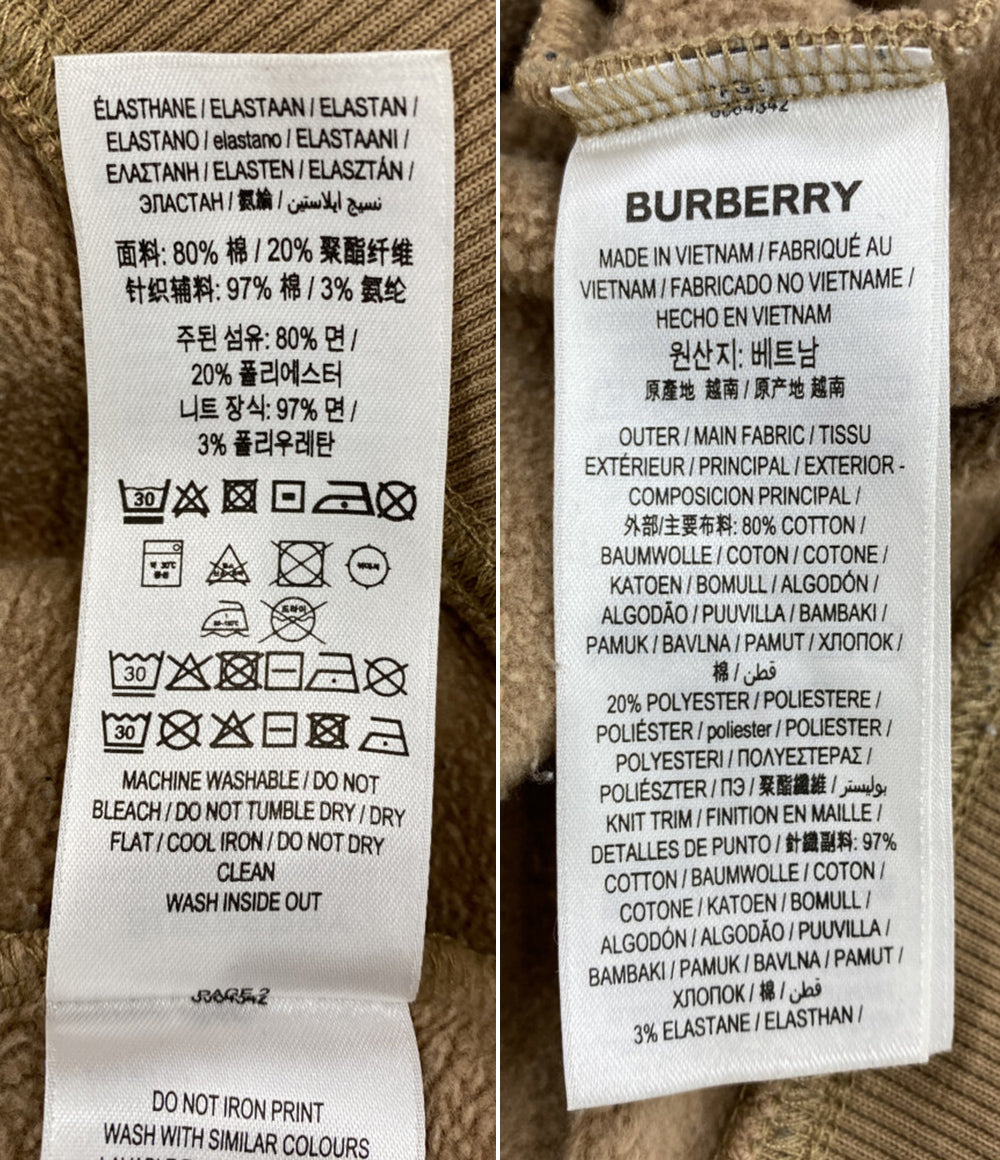 BURBERRY スウェットシャツ キャメル ロゴ メンズ SIZE L バーバリー