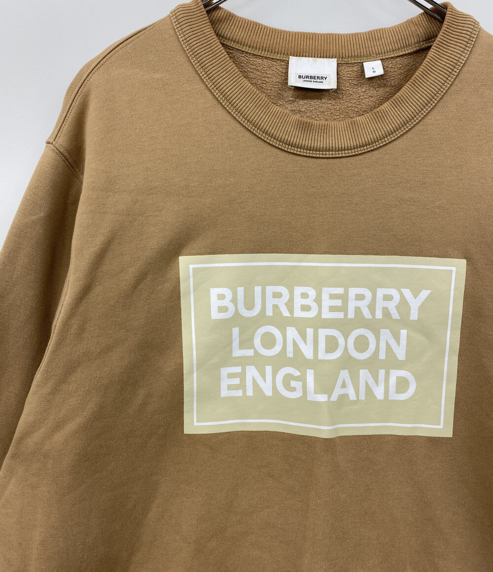 BURBERRY スウェットシャツ キャメル ロゴ メンズ SIZE L バーバリー