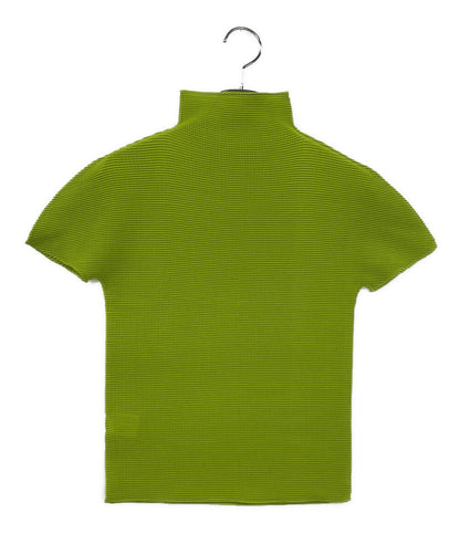美品 me ISSEY MIYAKE ハイネックカットソー 半袖 グリーン MI03FK255 レディース SIZE - ミー イッセイミヤケ