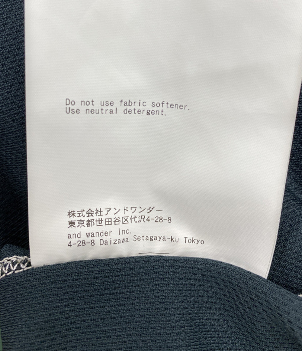 and wander 半袖Ｔシャツ DRY JERSEY ブラック プリント レディース SIZE WM アンドワンダー