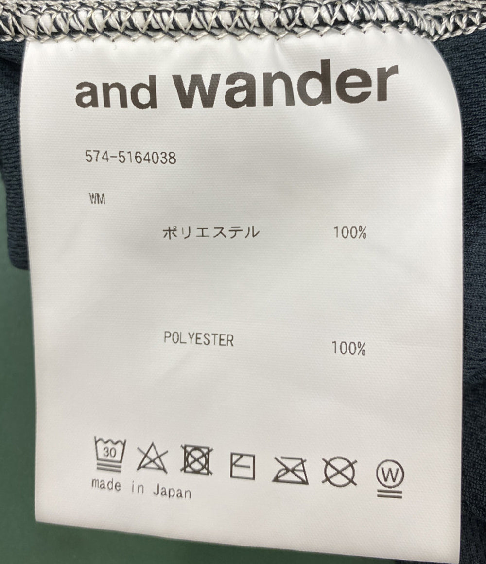and wander 半袖Ｔシャツ DRY JERSEY ブラック プリント レディース SIZE WM アンドワンダー
