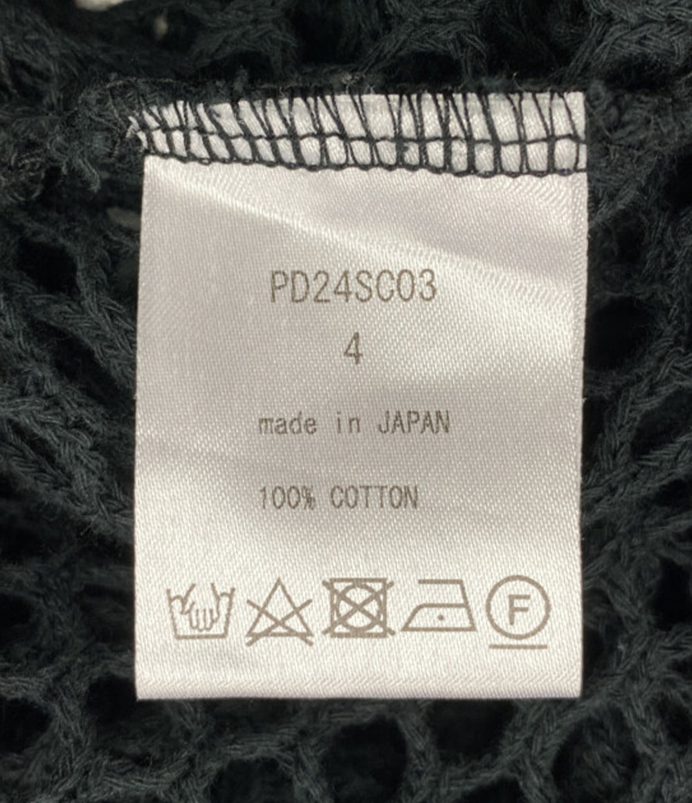el conductorH コンダクター メッシュニット COTTON LACEUP LONG SLEEVE MESH TOP 24SS メンズ SIZE 4